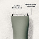 The Trimmer by Meridian: Electric Below-The-Belt Trimmer Built for Men | Effortlessly Trim Pesky Hair | Waterproof Wet/Dry Groin & Body Shaver | 90 Minute Battery Life (Sage) Meridian