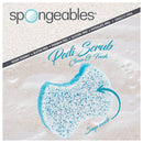 Spongeables Pedi-Scrub Foot Buffer, Clean & Fresh, Pedi Perfect Deep Exfoliation for Feet, Therapeutic Aromatherapy Foot Exfoliating Sponge with Heel Buffer, Travel Size, 1 oz Sponge, 5+ Washes Spongeables