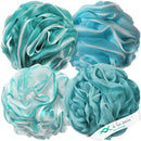 Loofah Bath Sponge XL 75g Set of 4 Ocean Colors by À La Paix - Soft Exfoliating Shower Lufa for Silky Skin - Long-Handle Mesh Body Poufs- Women and Men’s Luffas - Loufa Sponges- Full Cleanse & Lather à la paix