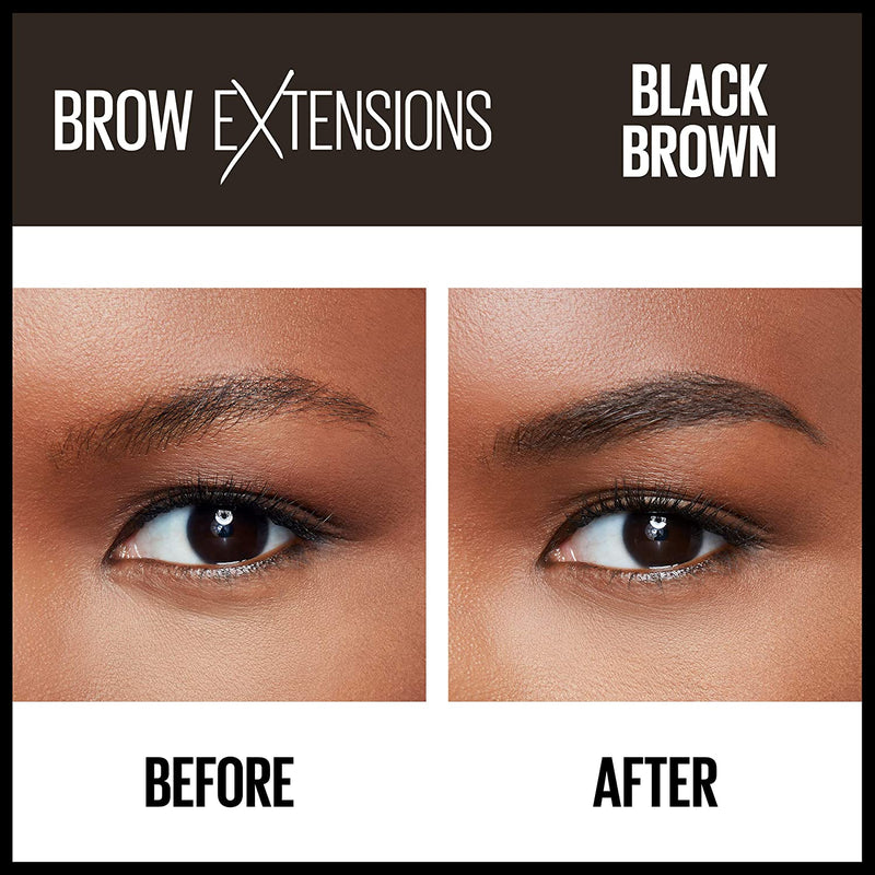 Maybelline New York Brow Extensions Fiber Pomade Crayon Eyebrow Makeup, 262 Black Brown Maybelline New York