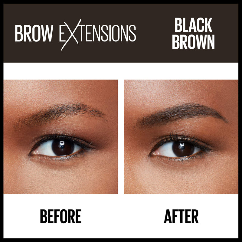 Maybelline New York Brow Extensions Fiber Pomade Crayon Eyebrow Makeup, 262 Black Brown Maybelline New York