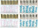 Got Oil Supplies Vinyl Essential Oil Labels - Fits 10ml Roller Bottles and Boston Round Glass Vials - 24 Blue & Pink, Gold or Silver Bottle Stickers To Choose From (Blue & Pink) Discount Manufacturing & Distributing