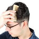 Beard Comb Pocket Size, Hair & Mustache Grooming Tool, Handcrafted Organic Siberian Birch, Use with Oil, Balm or by Itself, Free Bonus Travel Pouch, Made in Russia LA Beauty Labs