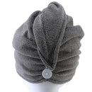 Polyte Microfiber Hair Turban Wrap Drying Towel, 4 Pack (12x28 in, Dark Gray, Gray, Pink, White) Polyte Store