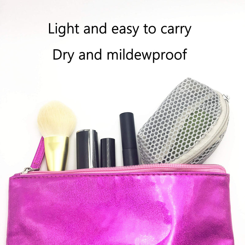 HEYNA Q Mini Beauty Mesh Makeup Sponge bag | Blender Sponge Travel Case | Small Cosmetic Travel Toiletry Bag | Zippered Carrying Pouch with Keychain for Puff Lipstick Storage Organizer Portable HEYNA Q