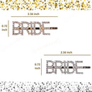 Bridal Hair Pins Hair Accessories for Brides I Bride to Be Hair Clip"BRIDE" Lettering Rhinestone Bobby Pins I 2 PACK I Silver and Gold Bridal Shower, Wedding Jewelry I Bachelorette Party Decorations BARLOO Store
