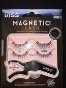 KISS Magnetic Lash 01, Synthetic False Eyelashes with Magnets Under and Over Your Upper Lashes, No Glue Needed, Lightweight, Reusable, Contact Lens Friendly, Cruelty Free, with Lash Applicator, 1 Pair KISS