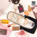 Premium Small Hanging Travel Toiletry Bag for Women and Men, Hygiene Bag, Bathroom and Shower Organizer Kit with Elastic Band Holders for Toiletries, Cosmetics, Makeup, Brushes (Small) BOACAY Store