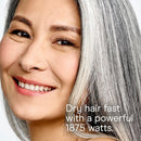 Conair Travel Hair Dryer with Dual Voltage, 1875W Compact Blow Dryer with Folding Handle, Gray Infinity Warehouse