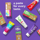 Hello Juicy Grape Flavor Kids Fluoride Toothpaste, Anticavity, Vegan, SLS Free, Gluten Free, For Ages 2 and Up, 4.2 Ounce (Pack of 4) hello