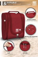 Premium Hanging Travel Toiletry Bag for Women and Men, Hygiene Bag, Bathroom and Shower Organizer Kit with Elastic Band Holders for Toiletries, Cosmetics, Makeup, Brushes BOACAY