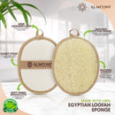 Premium Exfoliating Loofah Pad Body Scrubber and Back Loofah Scrubber, Made with Natural Egyptian Shower Loofah Sponge That Gets Your Body Clean ALMOONI