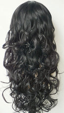 Black wig for women,Long Black Wavy Curly Hair Wigs Movie/TV SHOW Character costume 24 inches Middle Part Long Hair for Women and Girl (Black-no bangs) wigbuy
