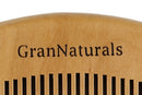 GranNaturals Wooden Comb Hair + Beard Detangler for Women and Men - Natural Anti Static Wood for Detangling and Styling Wet or Dry Curly, Thick, Wavy, or Straight Hair - Small Pocket Sized GranNaturals