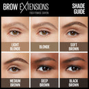 Maybelline Brow Extensions Eyebrow fiber Pomade Crayon, Fiber Stickeyebrow Makeup, Eye Makeup, Soft Matte Finish, for Thicker, Natural-looking Eyebrows, Soft Brown, 0.014 Ounce Maybelline New York