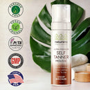 Naturena Self Tanner Tanning Mousse with Organic & Natural Ingredients, Tanning Lotion, Sunless Tanning Lotion for Darker Bronzer Skin, 6.7 Fl Oz NATURENA