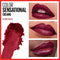 Maybelline Color Sensational Lipstick, Lip Makeup, Cream Finish, Hydrating Lipstick, Nude, Pink, Red, Plum Lip Color, Plum Rule, 0.15 oz; (Packaging May Vary) Maybelline New York