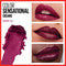 Maybelline Color Sensational Lipstick, Lip Makeup, Cream Finish, Hydrating Lipstick, Nude, Pink, Red, Plum Lip Color, Berry Go, 0.15 oz; (Packaging May Vary) Maybelline New York