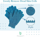 Exfoliating Bath Gloves for Shower - (2 Pairs, 4 Gloves) Medium Exfoliation, Body Scrub Shower Scrubber, Shower Exfoliating Gloves for Women & Men, Loofah Shower Glove Beauty by Earth Store