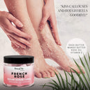 Body Scrub Exfoliator - 12oz FRENCH ROSE Sugar scrub cubes w/Mango Butter & Shea butter- Ultra Hydrating & Moisturizing - All Natural & Organic for all body exfoliation- For hands, arms, legs & foot Mineral Me California
