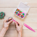 Tweezty Tweezer Set for Travel - Mini Slant Tweezers and Precision Tweezers - Tweezers for Eyebrows and Tweezers for Ingrown Hair - Pink Tweezers Kit with Travel Case TWEEZTY