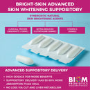 BrightSkin Glutathione +Vitamin C+ GenoWhite (30) Skin Whitening Suppositories for Lightening & Brightening of the Skin, Reduce dark spots & Improves skin clarity. Reduce blemishes for even skin tone. Biomsify
