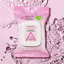 Almay Makeup Remover Cleansing Towelettes, Biodegradable Micellar Water Wipes for Sensitive Skin, Hypoallergenic, Cruelty Free, Fragrance Free, 25 Count Almay