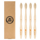 SeaTurtle Plant-Based Bristles Bamboo Toothbrush - Pack of 4 - Soft Natural Bristle for Sensitive Gums - Recyclable Biodegradable Zero Waste Eco-Friendly Sustainable Products SeaTurtle