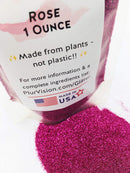 Biodegradable Glitter Made from Plant Cellulose, Earth Friendly. Perfect for Body, Cosmetics, Crafts, DIY Projects. Can be Mixed with Lotions, Gels, Oils, Face Paint (1 Ounce, Rose) Alternative Imagination Store
