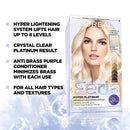 L'Oreal Paris Feria Hyper Platinum Advanced Lightening System Hair Bleach, Hair Lightening Up To 8 Levels, Platinum Blonde Hair Results, With Anti Brass Purple Conditioner L'Oreal Paris Store