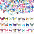 120 Pcs 3D Acrylic Butterfly Charms for Nails 24 Colors Butterfly Nail Glitter Sets Butterfly Nail Charms for Nail Art Decoration DIY Resin Mold Crafts Design JANYUN
