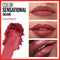 Maybelline Color Sensational Lipstick, Lip Makeup, Cream Finish, Hydrating Lipstick, Nude, Pink, Red, Plum Lip Color, Plum Perfect, 0.15 oz; (Packaging May Vary) Maybelline New York