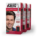 Just For Men Easy Comb-In Color (Formerly Autostop) Mens Hair Dye, Easy No Mix Application - Dark Brown, A-45, 3 Pack Just for Men