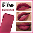 Maybelline SuperStay Ink Crayon Matte Longwear Lipstick With Built-in Sharpener, Speak Your Mind, 0.04 Ounce Maybelline New York