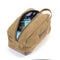 emissary Men's Toiletry Bag Leather and Canvas Travel Toiletry Bag Dopp Kit for Men Shaving Bag for Travel Accessories (Brown) emissary