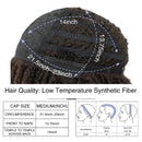 6" Black Short Dreadlock Wigs Braided Wigs for Black Women Kinky Twist Braiding Hair Faux Locs Crochet Hair Costume Cosplay Wigs Low Temperature Synthetic Fiber 200g(Brown) N/P