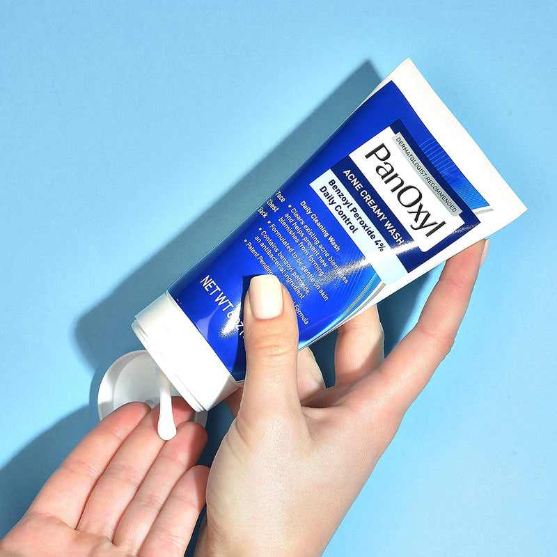 PanOxyl Antimicrobial Acne Creamy Wash, 4% Benzoyl Peroxide, 6 Ounce PanOxyl