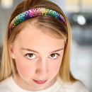 FROG SAC 5 Metallic Non Slip Headbands for Girls, Cute Adjustable Headband for Kids, No Slip Little Girl Hair Accessories, Stars Zebra Cheetah Hearts Waves Hairbands, Fashion Head Bands Party Favors FROG SAC