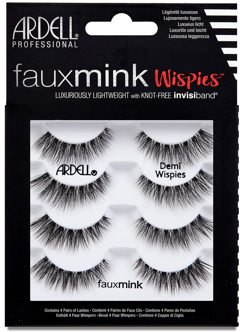 Ardell False Lashes Faux Mink Demi Wispies Multipack, 1 pk x 4 pairs Ardell