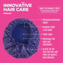 TIARA Shower Cap for Women, Terry Lined – Leak-Free, Washable and Waterproof Shower Cap – Reusable Shower Cap for All Hair Lengths/Styles – Also Works as a Deep Conditioning Cap – Dots Purple TIARA Shower Cap