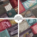 Sea Team 6pcs Multicolored Portable Travel Toiletry Pouch Nylon Mesh Cosmetic Makeup Organizer Bag with Zipper Sea Team