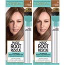L'Oreal Paris Magic Root Rescue 10 Minute Root Hair Coloring Kit, Permanent Hair Color with Quick Precision Applicator, 100% Gray Coverage, 6 Light Brown, 2 count L'Oreal Paris