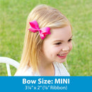 Wee Ones Girl's Mini Grosgrain Hair Bow on No Slip Clip - Watermelon Wee Ones