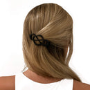 Camila Paris CP2437 French Hair Barrette Clip for Girls Black, Auromatic Clasp Strong Hold Grip Hair Clips for Women, No Slip and Durable Styling Girls Hair Accessories, Made in France Camila