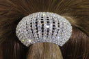 Rhinestone Ponytail Holder by Crystal Avenue | Stretchy Elastic Hair Tie | Silvertone with Sparkling Crystals Crystal Avenue