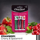 ChapStick Classic Spearmint, Cherry and Strawberry Lip Balm Tubes Variety Pack - 3 Count (Pack of 1) Chapstick
