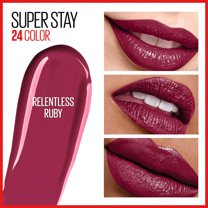 Maybelline SuperStay 24, 2-Step Liquid Lipstick, Relentless Ruby Maybelline New York