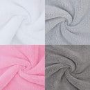 Polyte Microfiber Hair Turban Wrap Drying Towel, 4 Pack (12x28 in, Dark Gray, Gray, Pink, White) Polyte Store