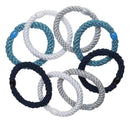 L. Erickson Grab and Go Ponytail Holders - Set of Eight (Blue Glow) L. Erickson