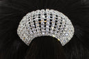 Rhinestone Ponytail Holder by Crystal Avenue | Stretchy Elastic Hair Tie | Silvertone with Sparkling Crystals Crystal Avenue